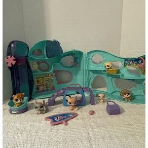 LITTLEST PET SHOP HOUSE PLAYFUL PAWS PET DAYCARE LPS LOT Pets